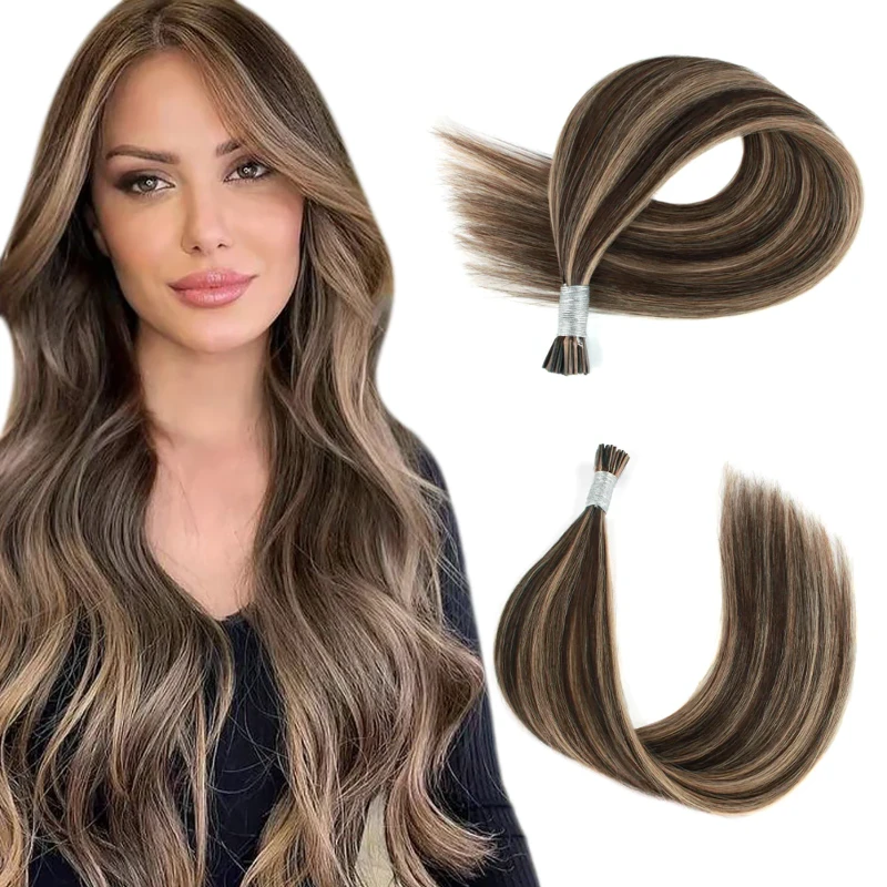 Brown I tip hair extension Brown I tip hair extension